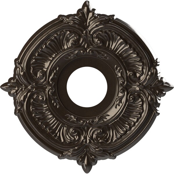 Ekena Millwork Attica PVC Medallion (Canopies up to 5"), 13"OD x 3 1/2"ID x 3/4"P, Universal Metallic Rustic Mist CMP13ATERU - main